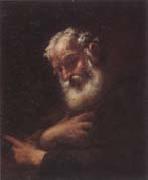 unknow artist Study of a bearded old man,possibly a hermit,half-length oil painting reproduction